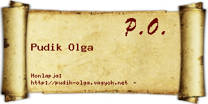 Pudik Olga névjegykártya